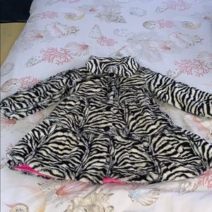 Super Cute Faux Fur Zebra Jacket